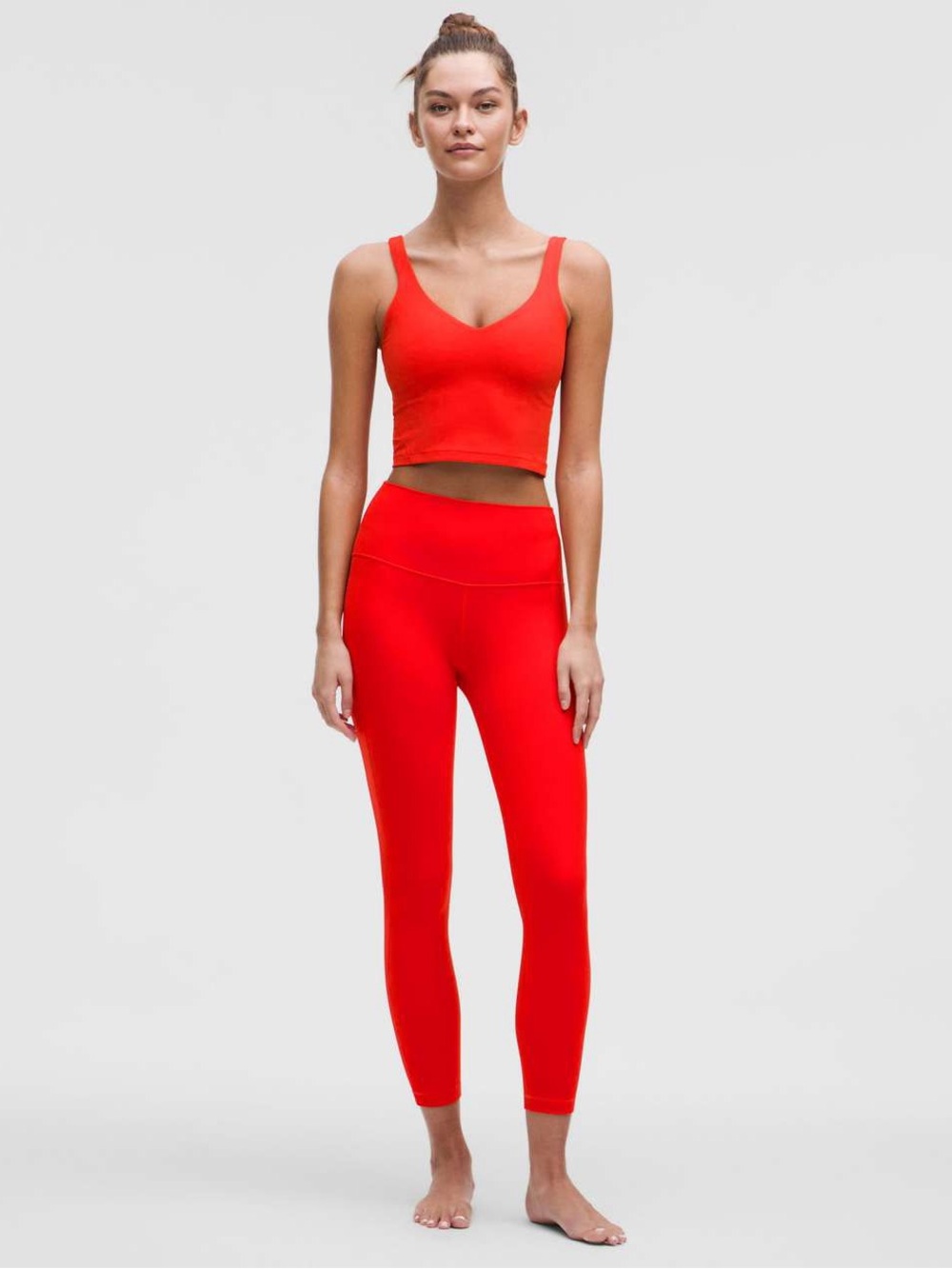 lululemon athletica Vibrant Red Cropped Tank